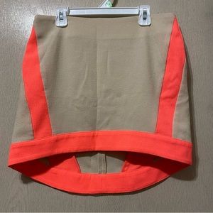 Anthropologie Neon Colorblock High Low Mini Skirt - Joa Los Angeles Size M